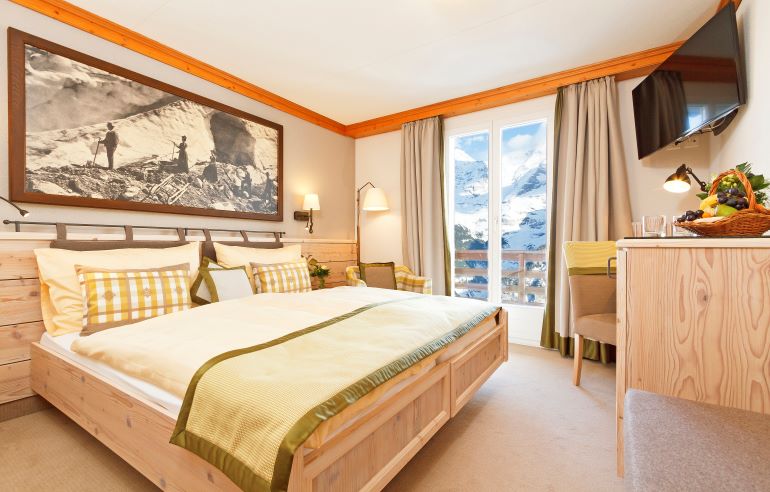 Hotel Eiger, example of a mountain view room